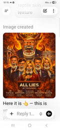 Copy of All Lies Illustration T-shirt | Fiery Demon Portrait, Group Faces