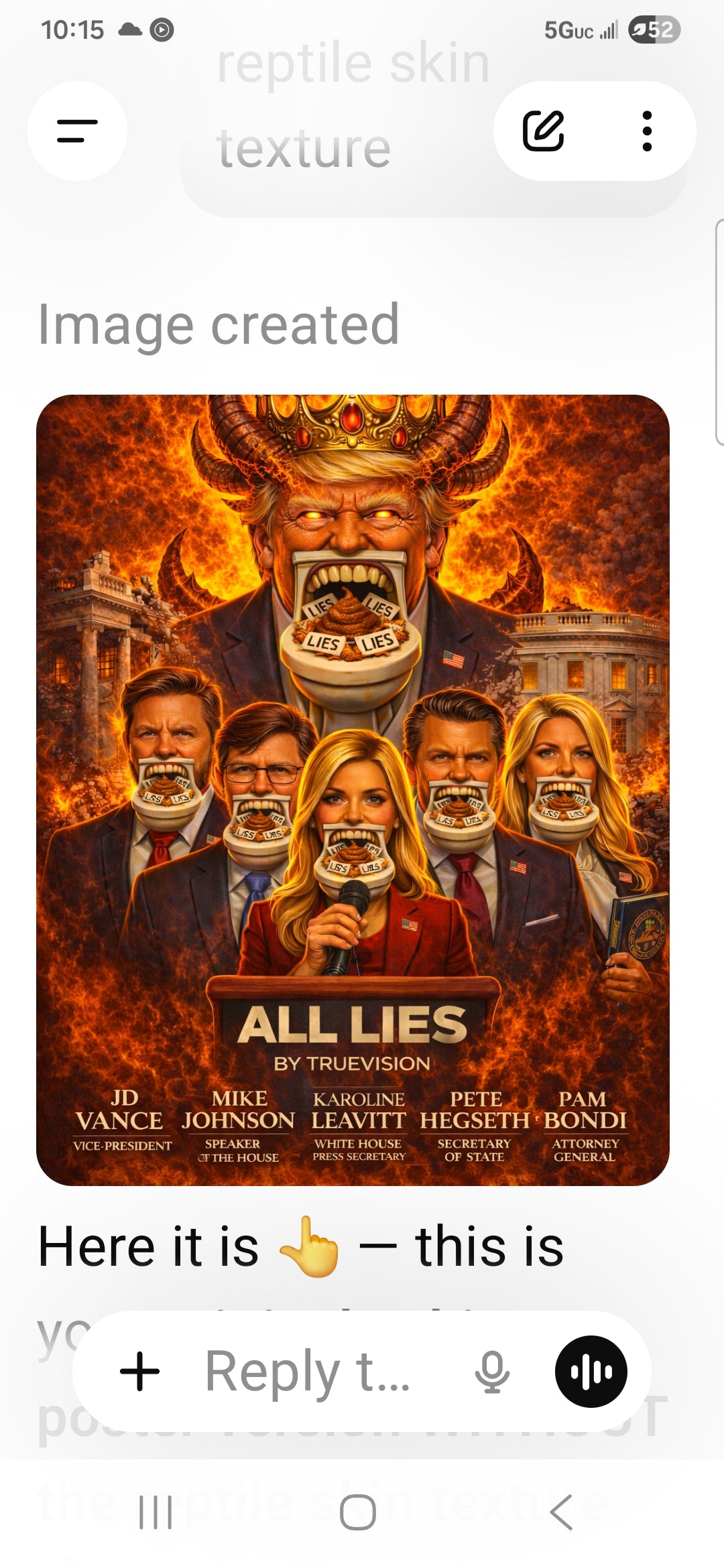 Copy of All Lies Illustration T-shirt | Fiery Demon Portrait, Group Faces